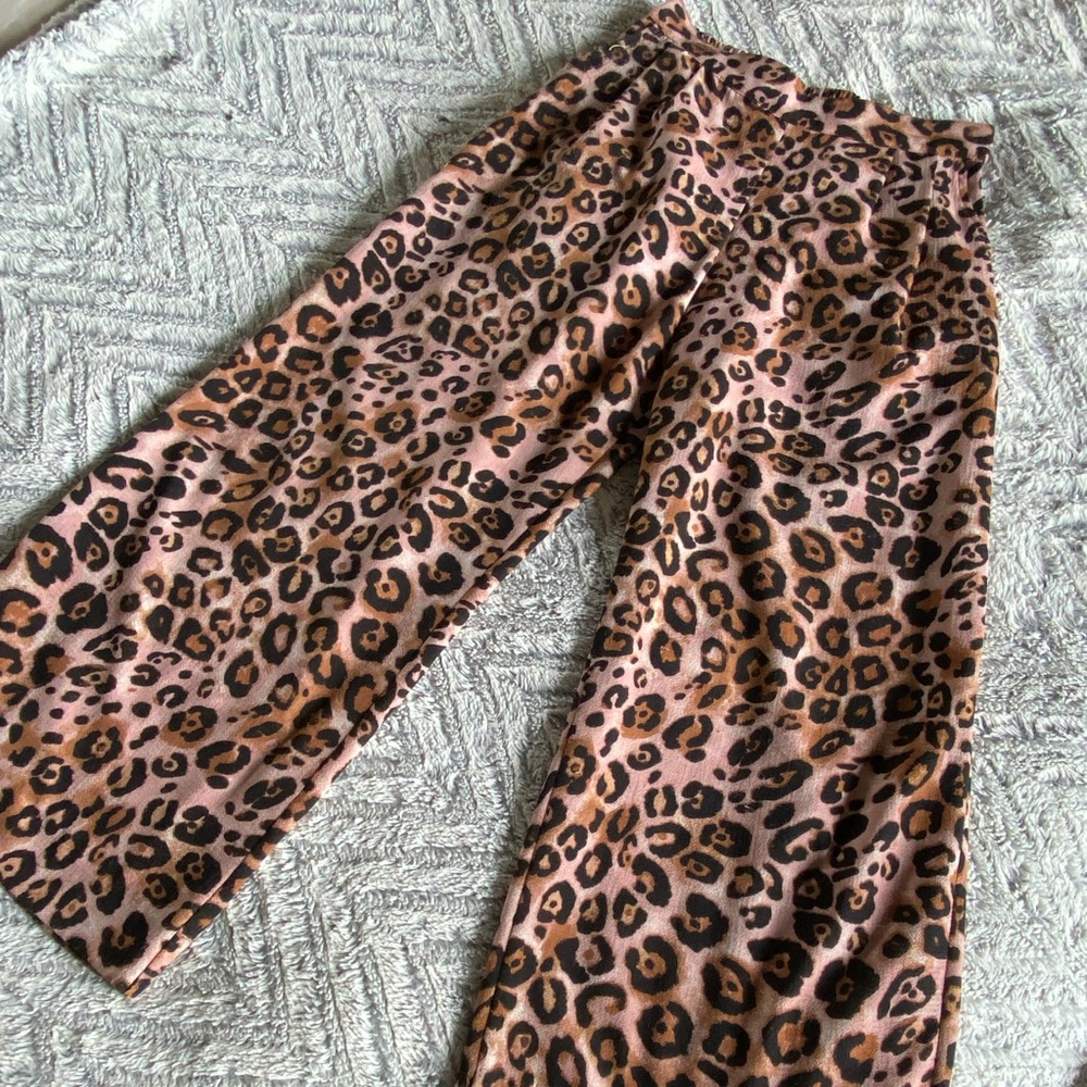 Ivy Jane Wide Leg Cheetah Pants